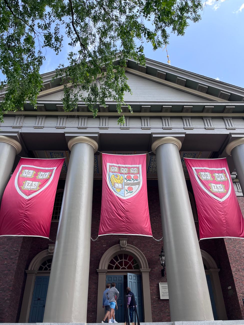 harvard university s iconic memorial hall entrance